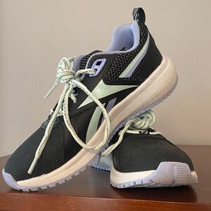 Reebok Kids Black and Mint Sneakers